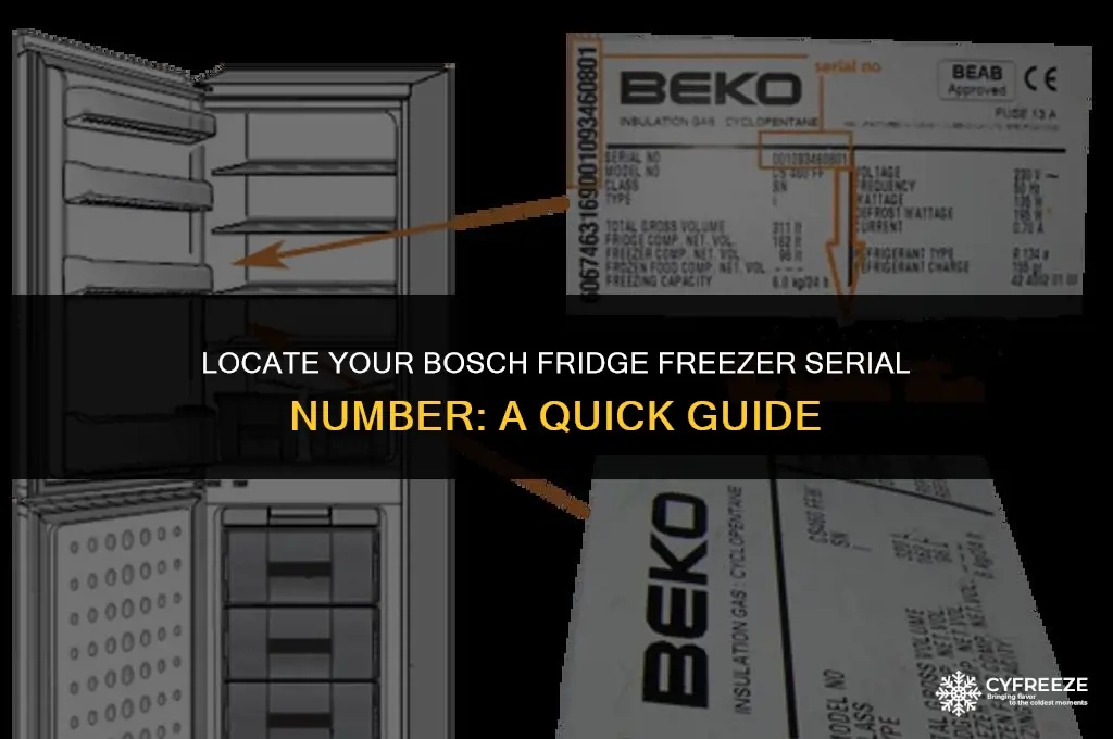 how to find bosch fridge freezer serial number
