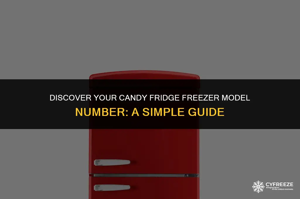 how to find candy fridge freezer model number