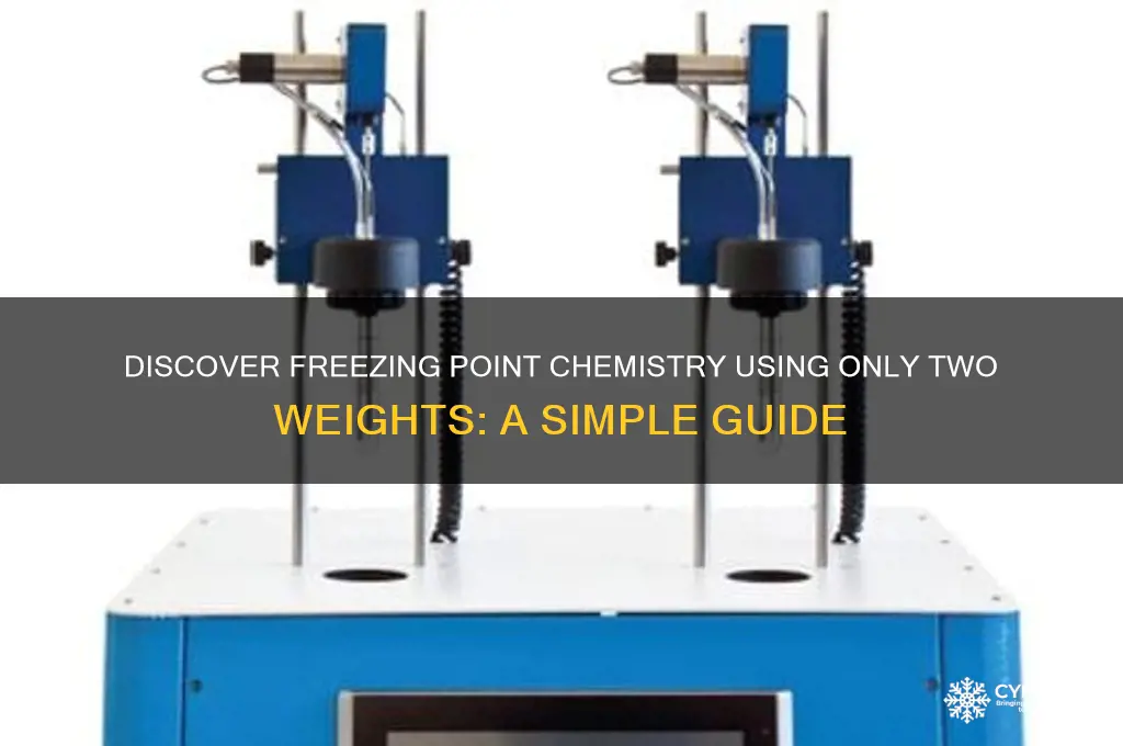 how to find freezing point chemistry with just two weights