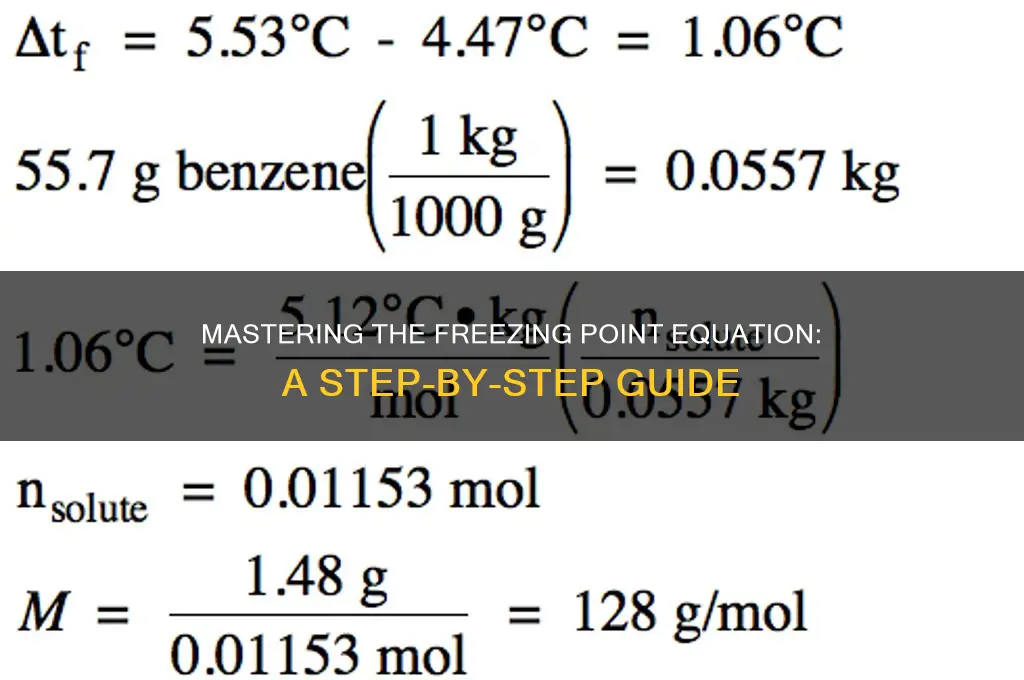 how to find freezing point equation