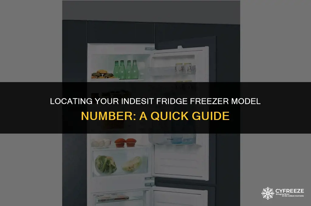 how to find indesit fridge freezer model number