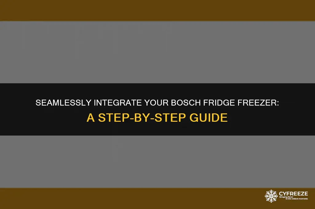 how to fit a bosch integrated fridge freezer