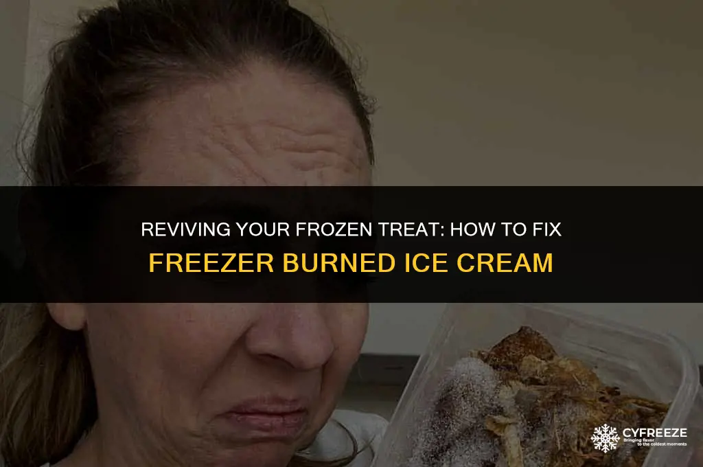 how to fix freezer burned ice cream
