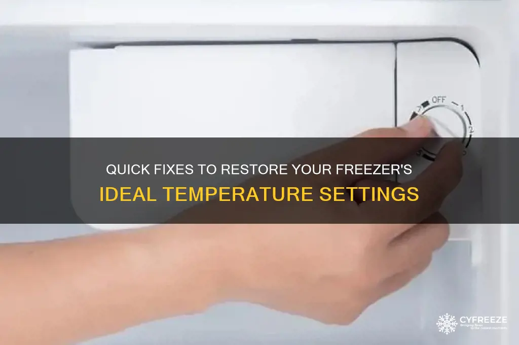 how to fix freezer temperature