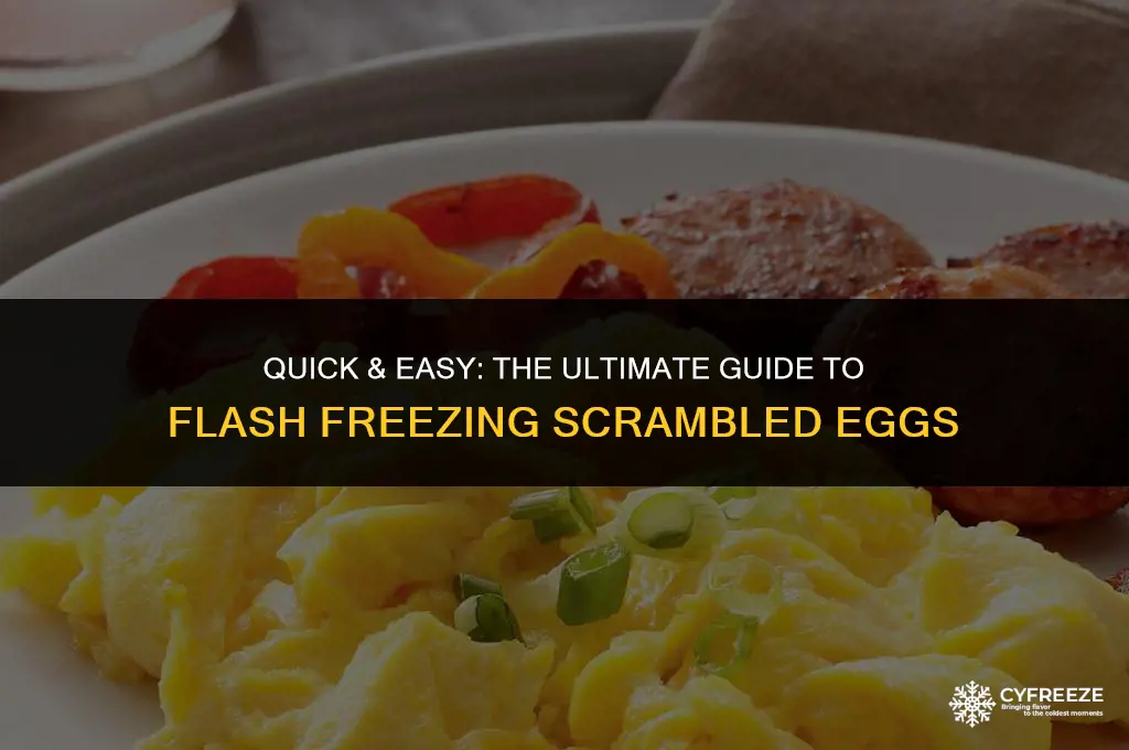 how to flash freeze scrambled eggs