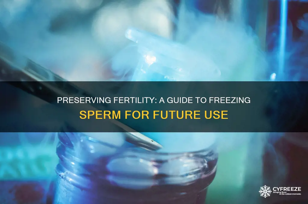 how to freez sperm for later use