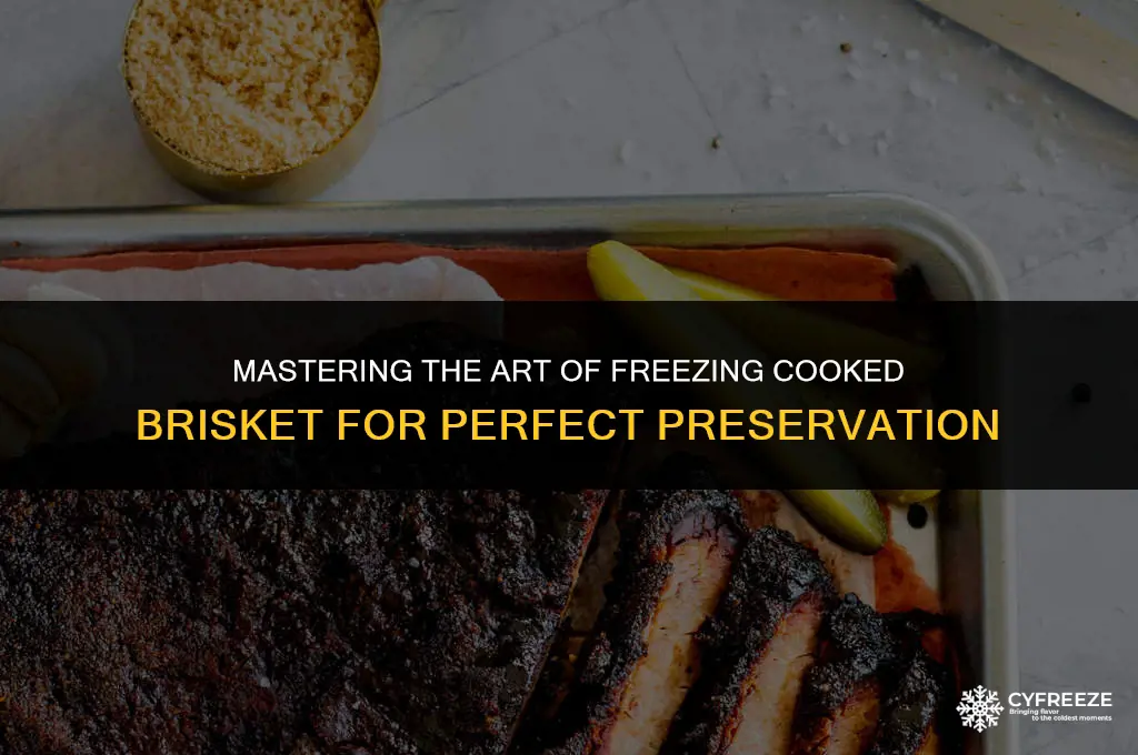 how to freeze a cooked brisket