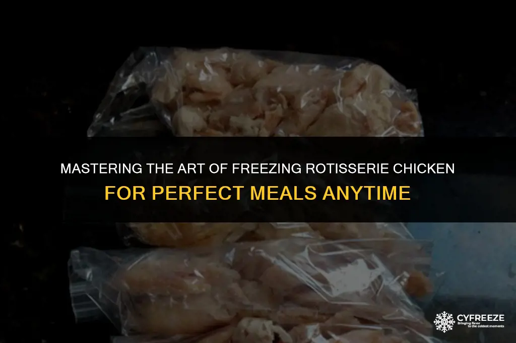 how to freeze a rotisserie chicken