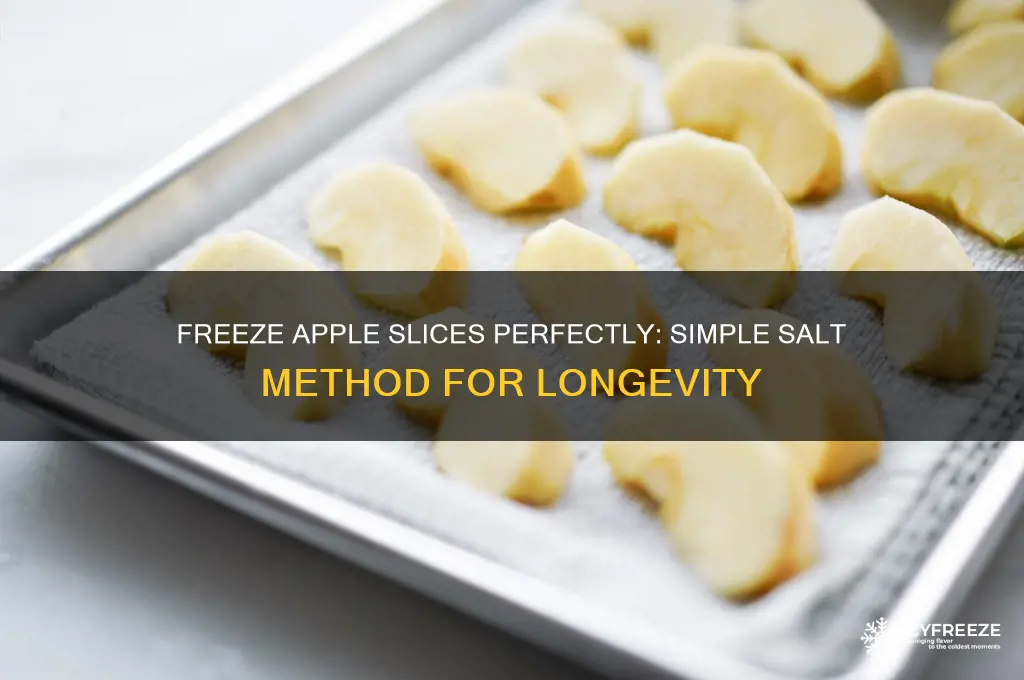 how to freeze apple slices using salt