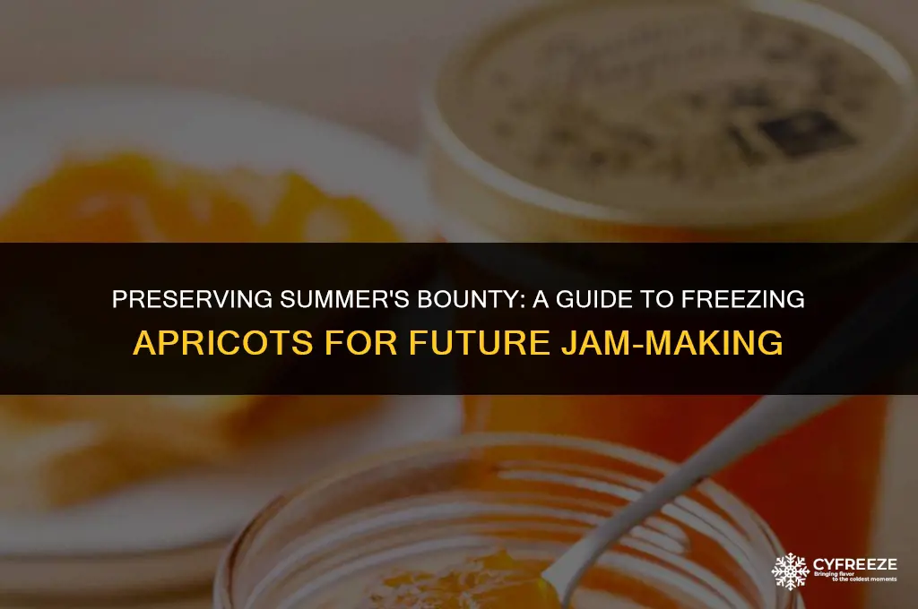 how to freeze apricots to make jam later