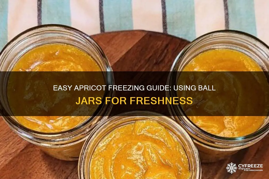how to freeze apricots using ball