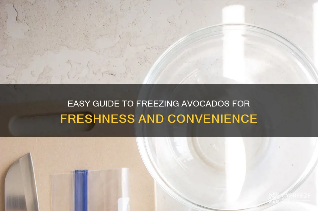 how to freeze avocados for later use