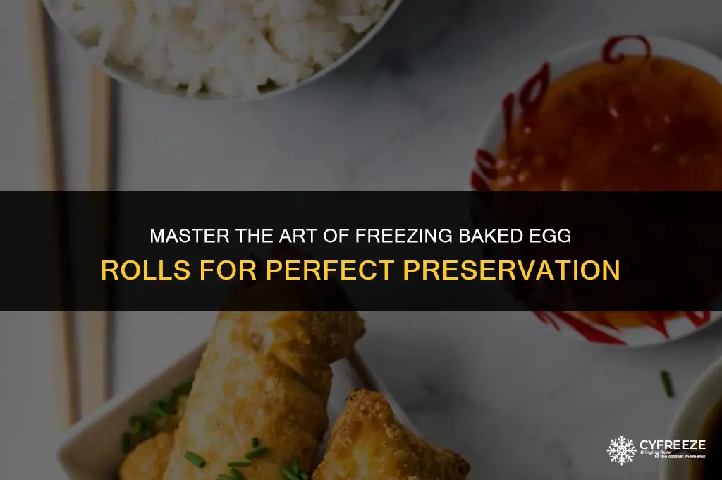 how to freeze baked egg rolls
