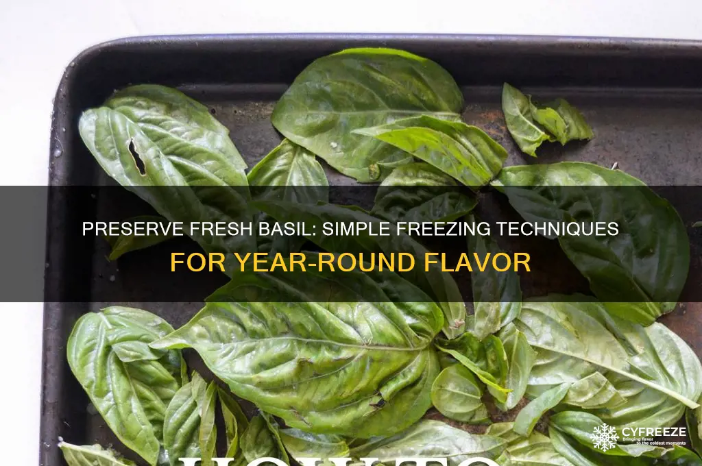 how to freeze basil for later use