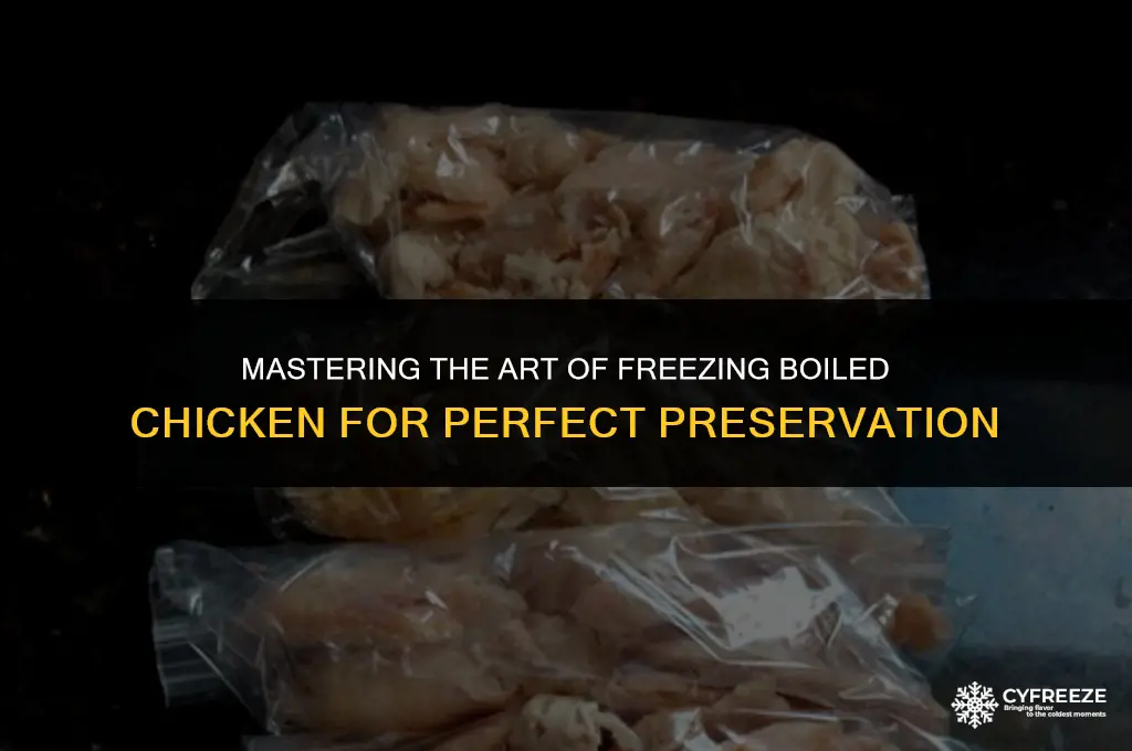 how to freeze boiled chicken
