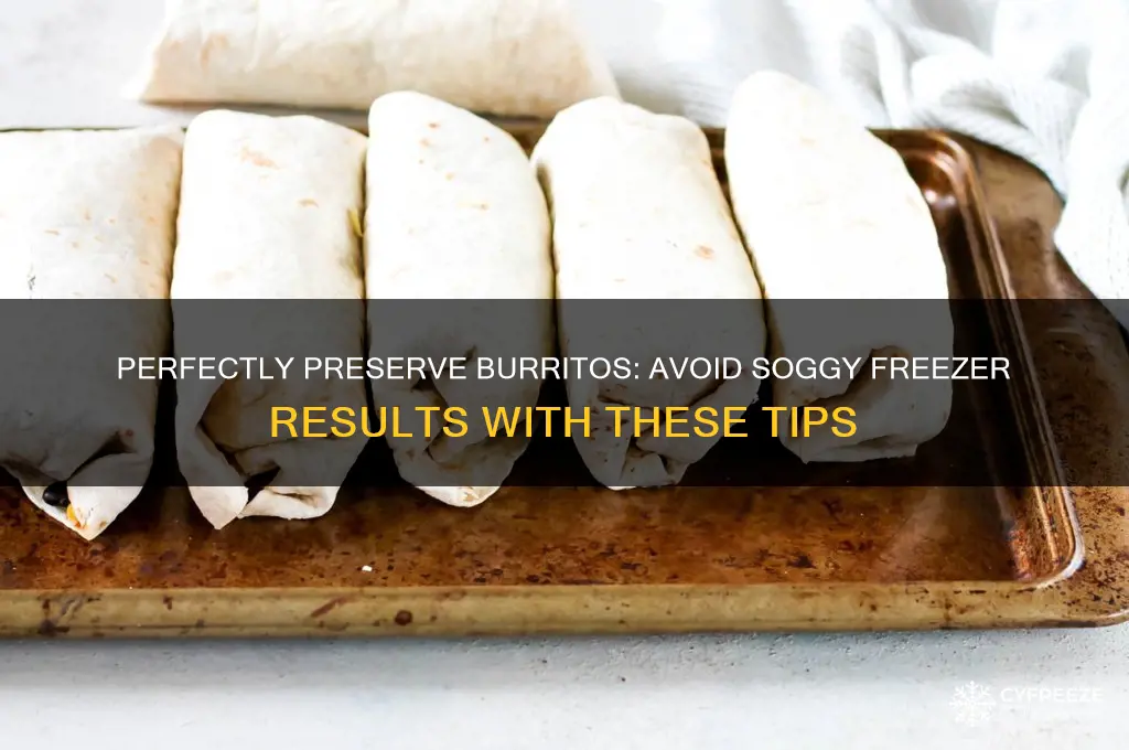 how to freeze burritos without getting soggy