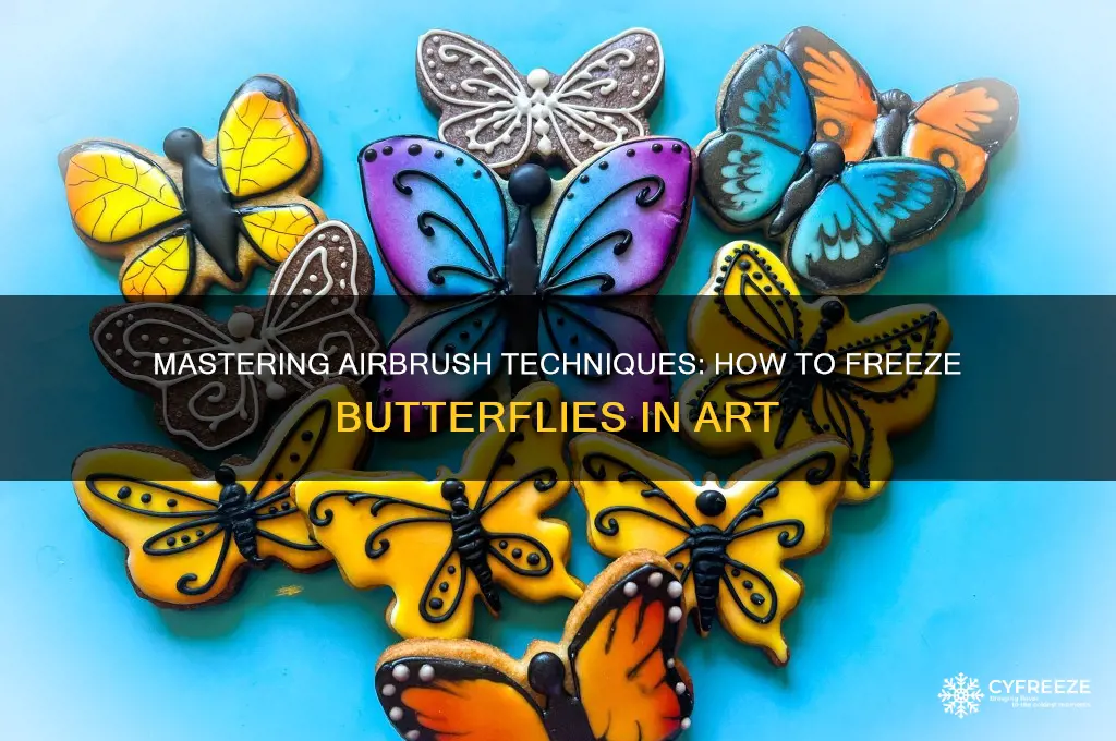how to freeze butterflies using airbrush