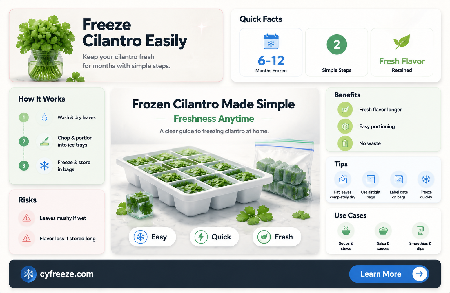 can you freeze cilantro for later use