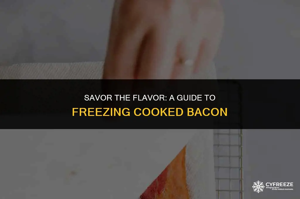 how to freeze cooked bacon