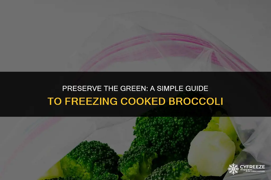 how to freeze cooked broccoli