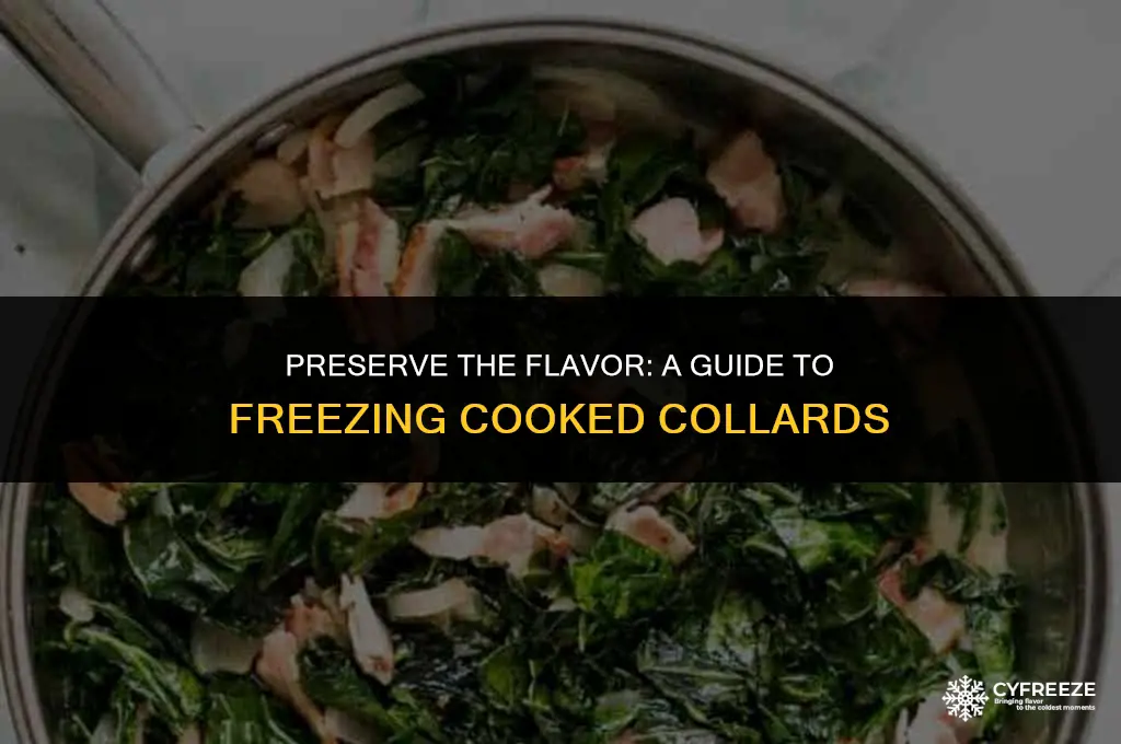 how to freeze cooked collards