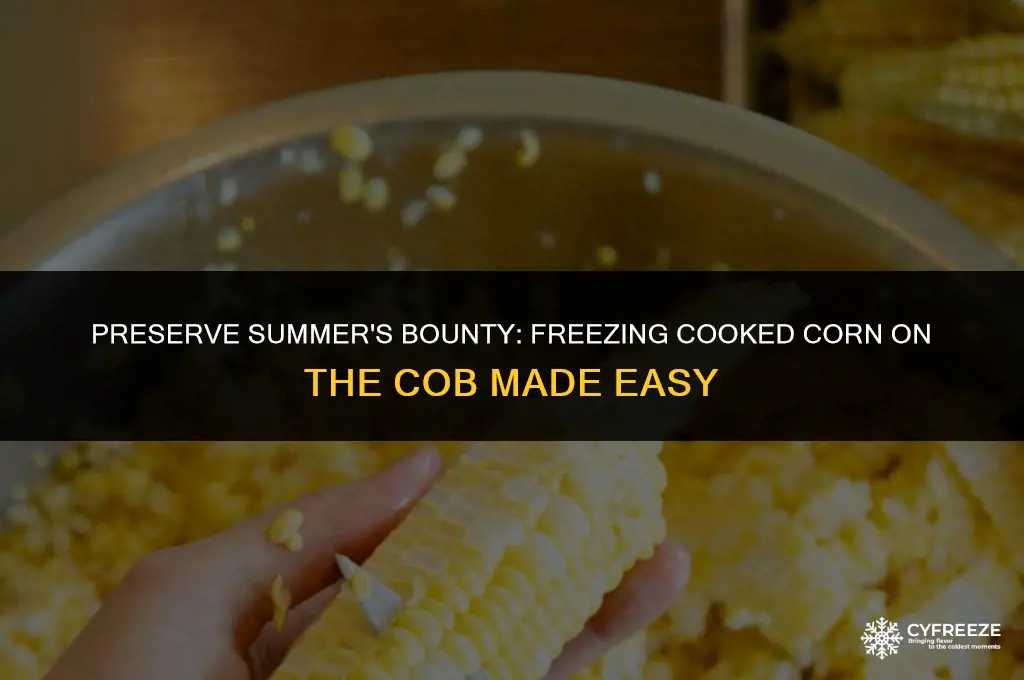 how to freeze cooked corn on the cob