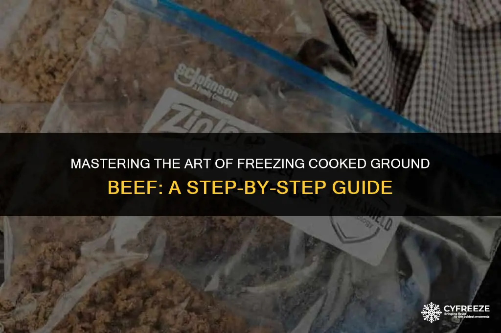how to freeze cooked ground beef