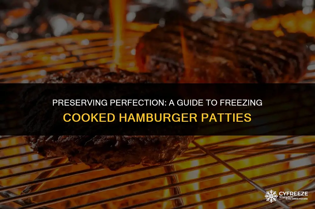 how to freeze cooked hamburger patties