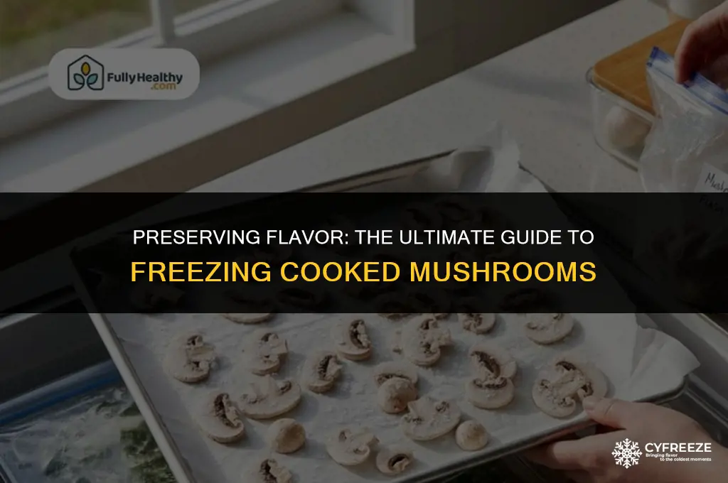 how to freeze cooked mushrooms