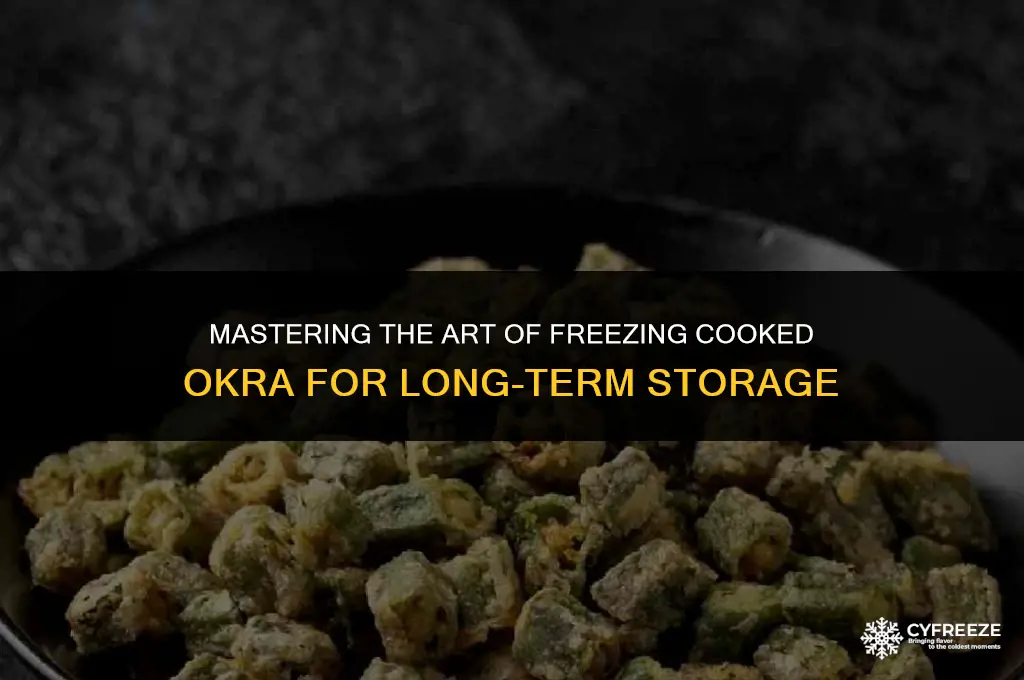 how to freeze cooked okra