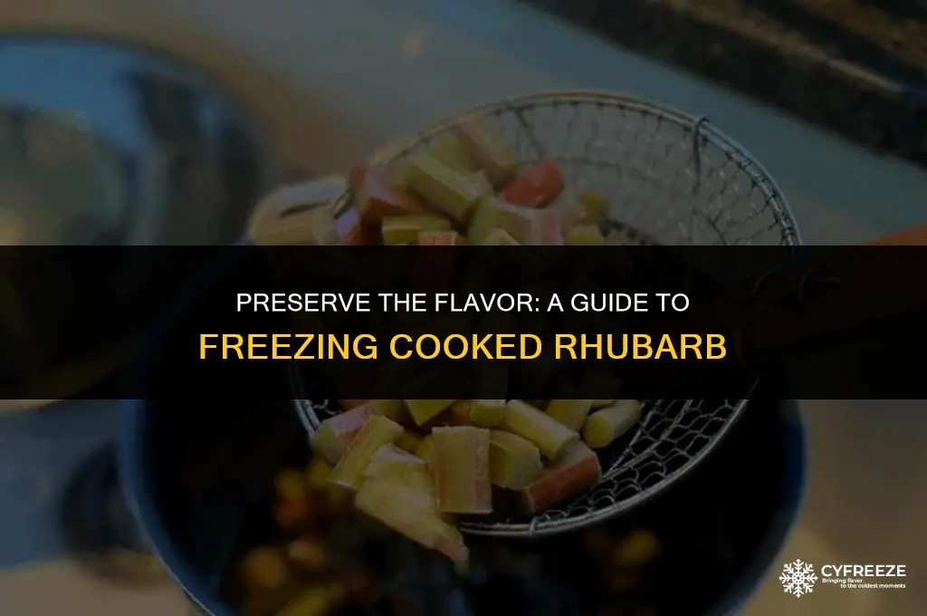 how to freeze cooked rhubarb