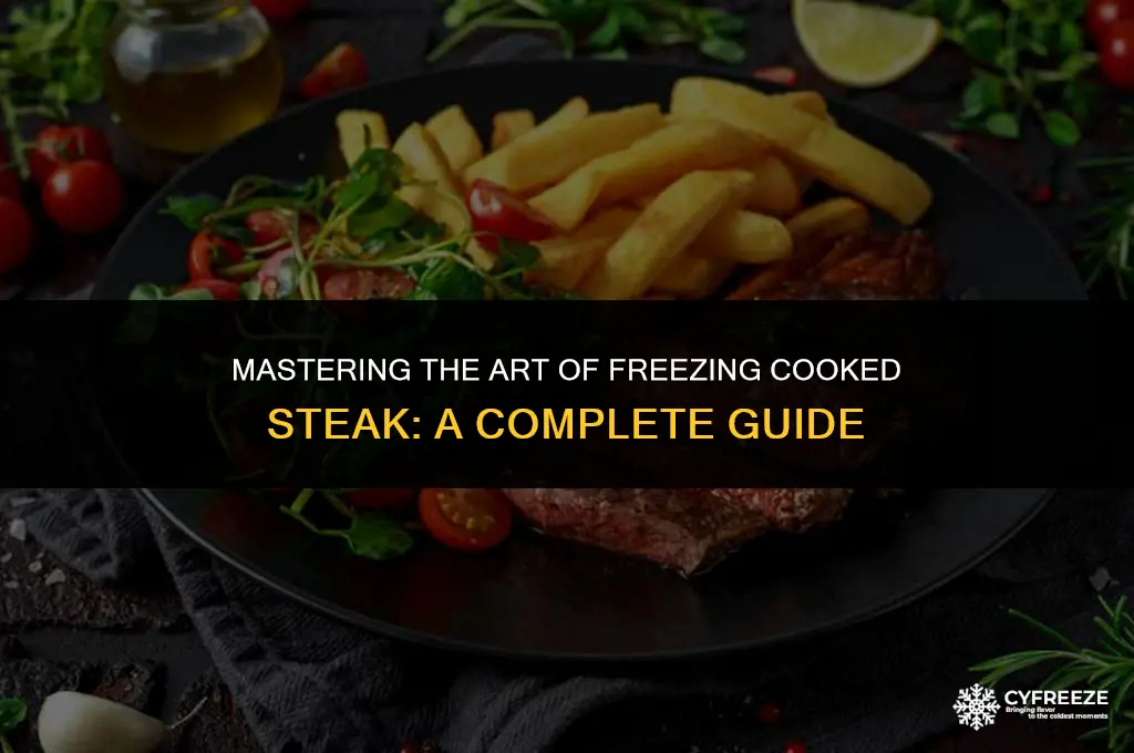 how to freeze cooked steak