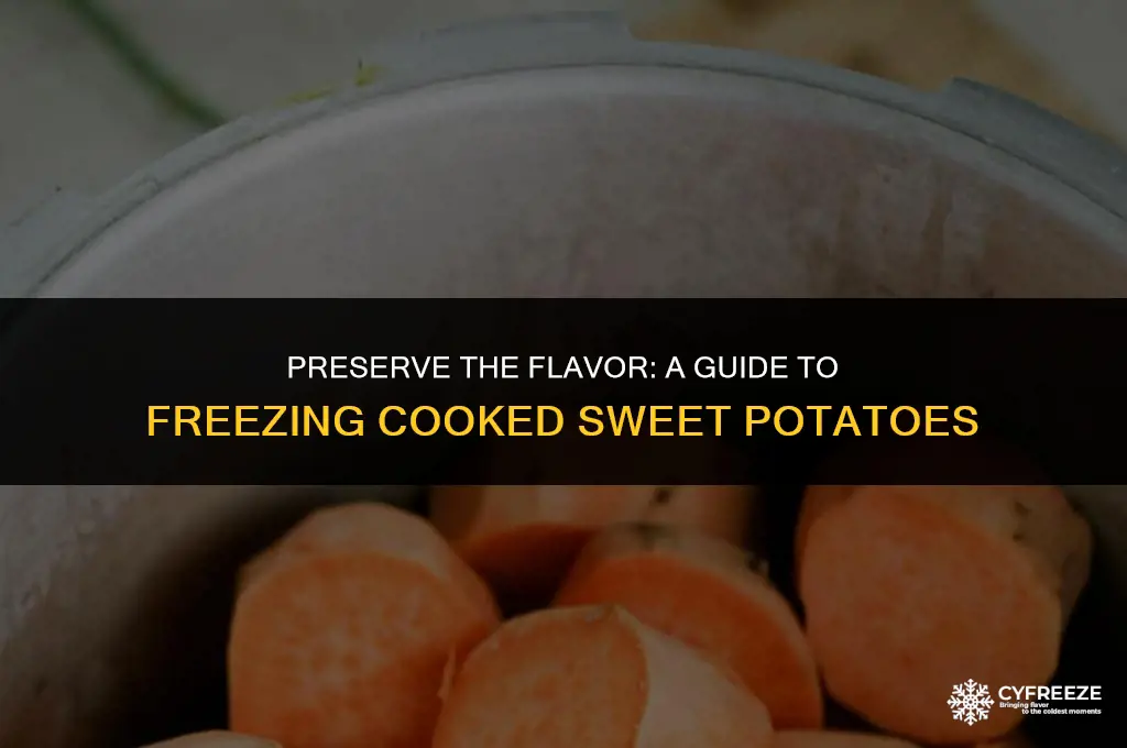 how to freeze cooked sweet potatoes