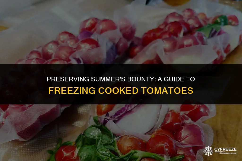 how to freeze cooked tomatoes