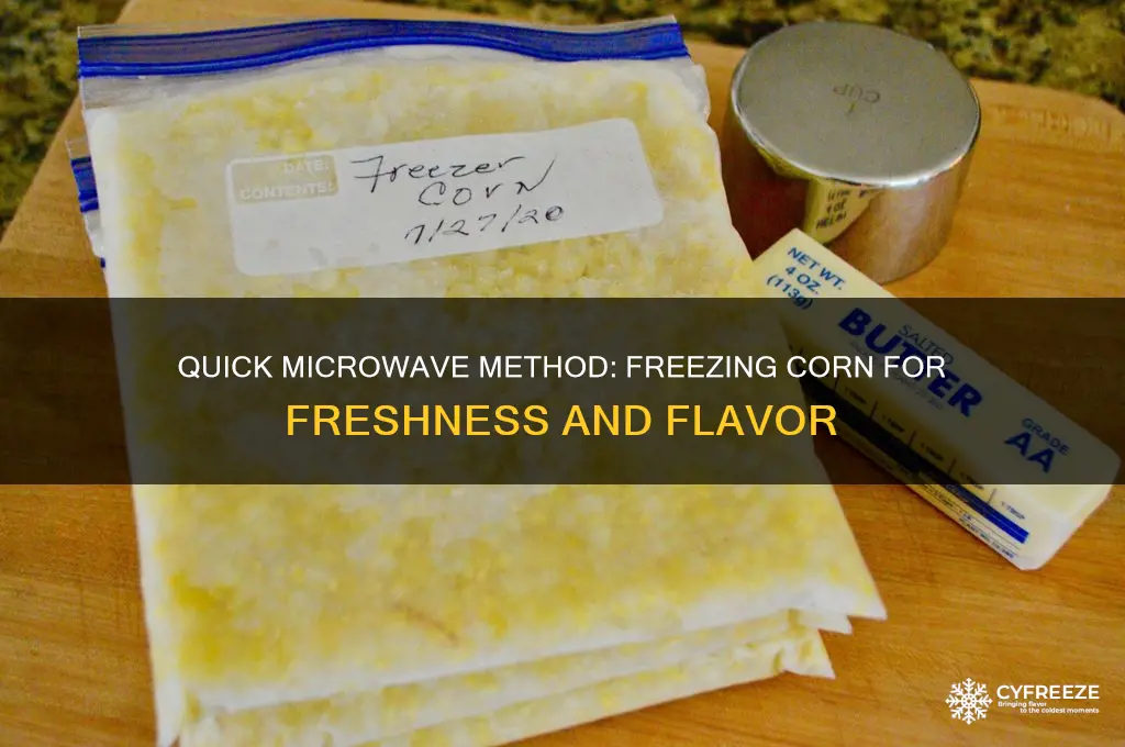 how to freeze corn using microwave