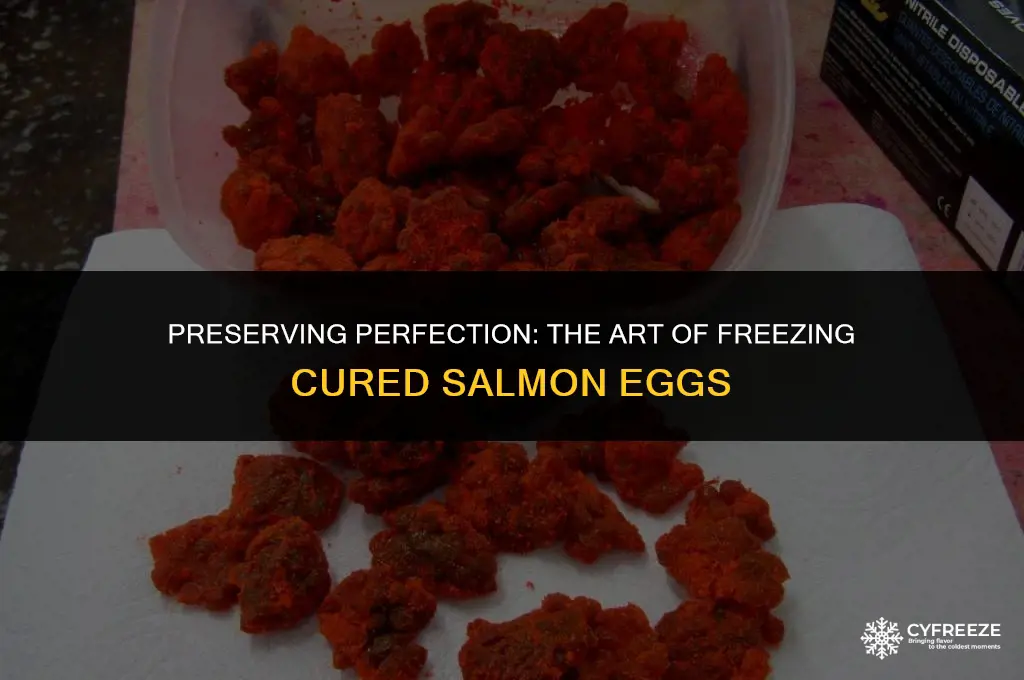 how to freeze cured salmon eggs
