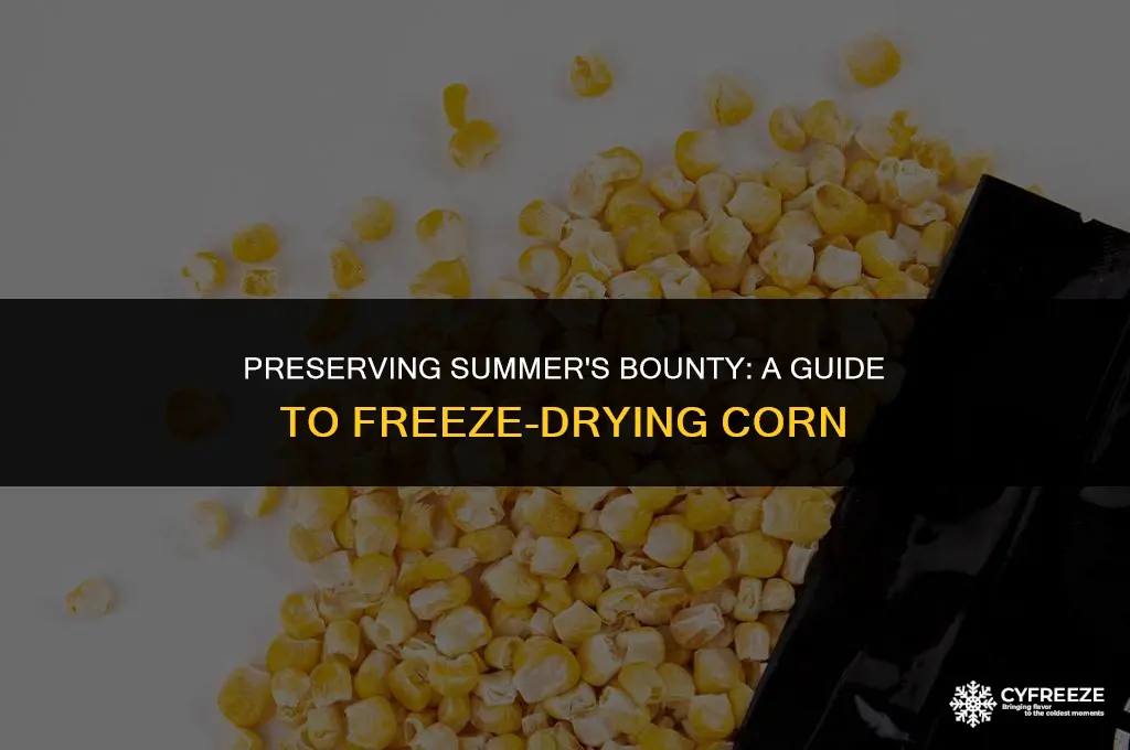 how to freeze dry corn