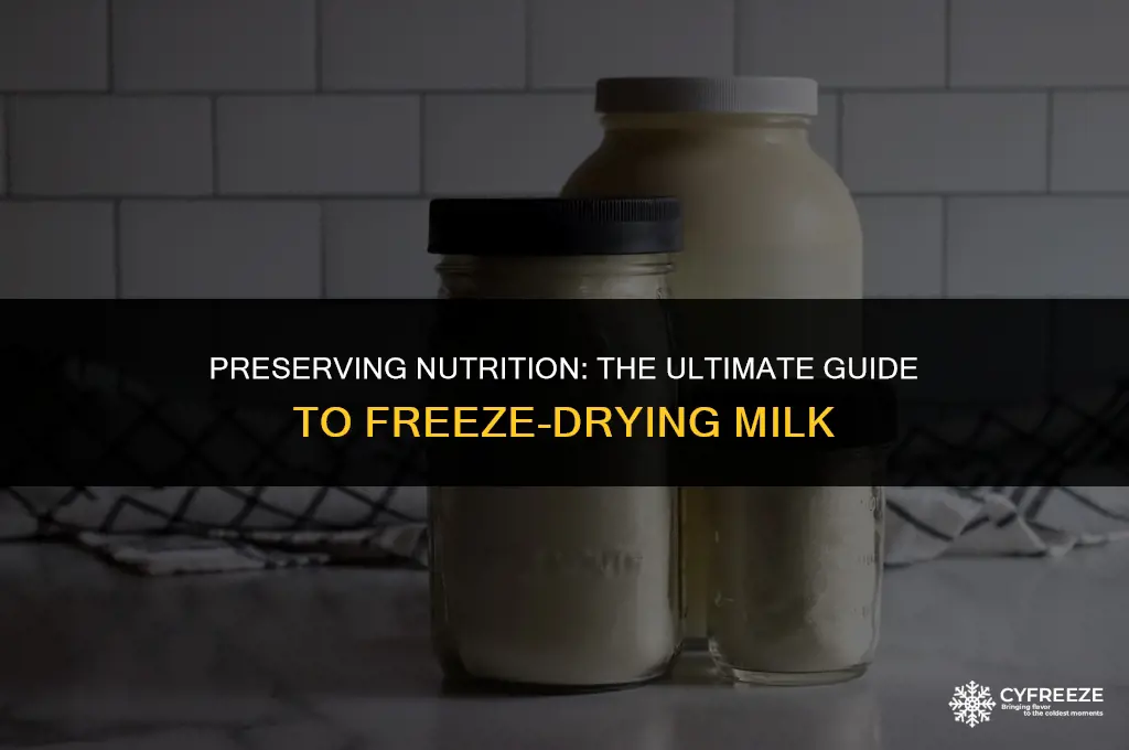 how to freeze dry milk
