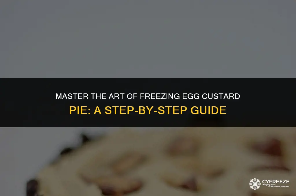 how to freeze egg custard pie