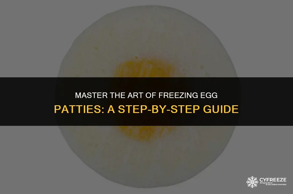 how to freeze egg patties