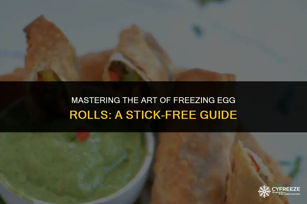 how to freeze egg rolls without sticking