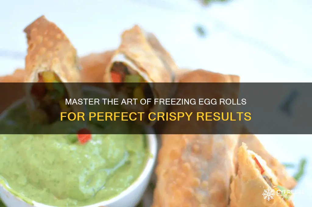 how to freeze egg rolls