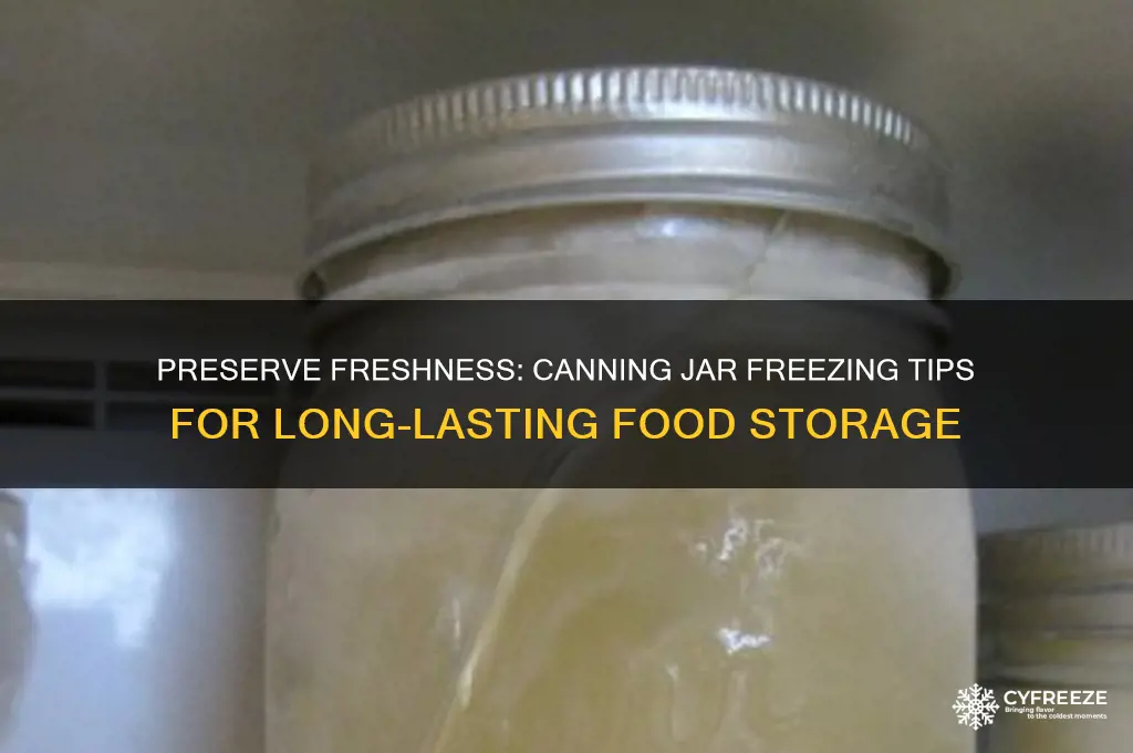how to freeze food using canning jars