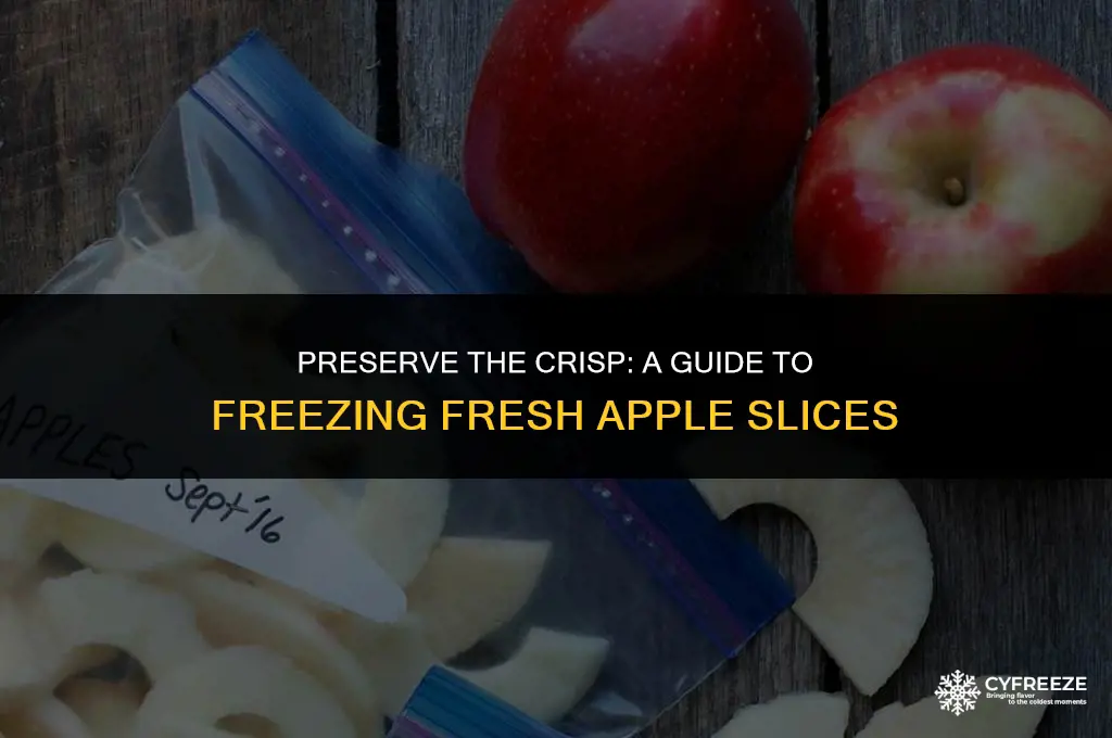 how to freeze fresh apple slices