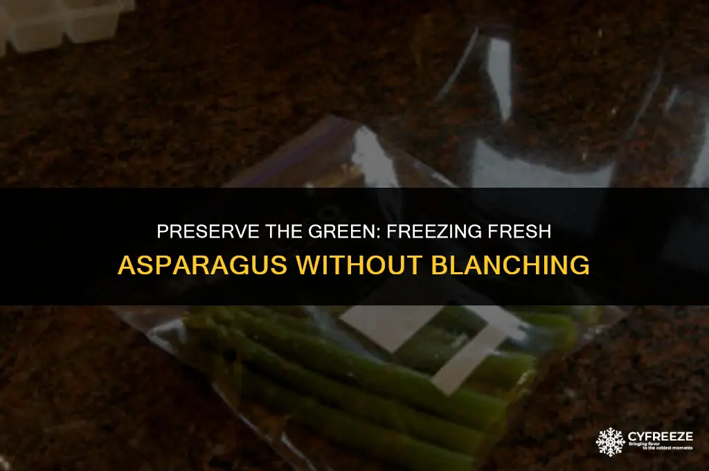 how to freeze fresh asparagus without blanching