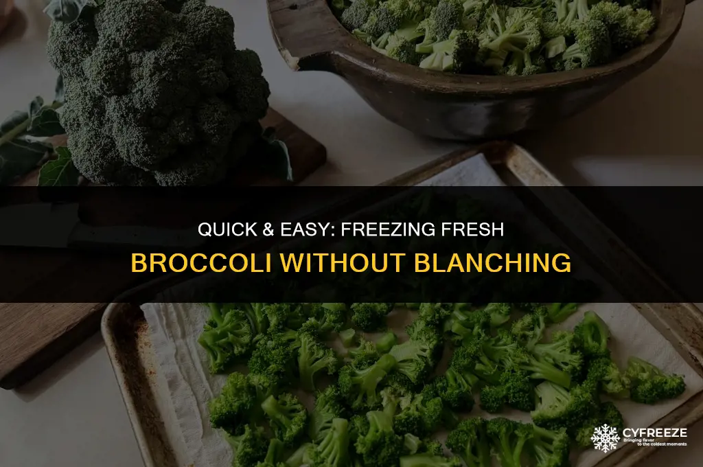 how to freeze fresh broccoli without blanching