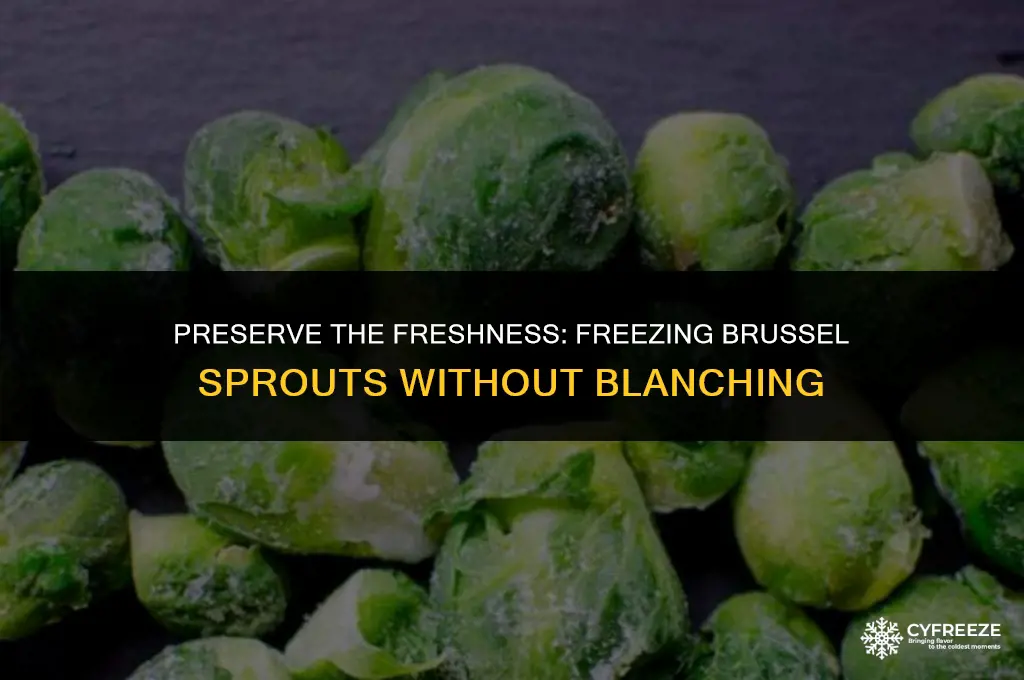 how to freeze fresh brussel sprouts without blanching