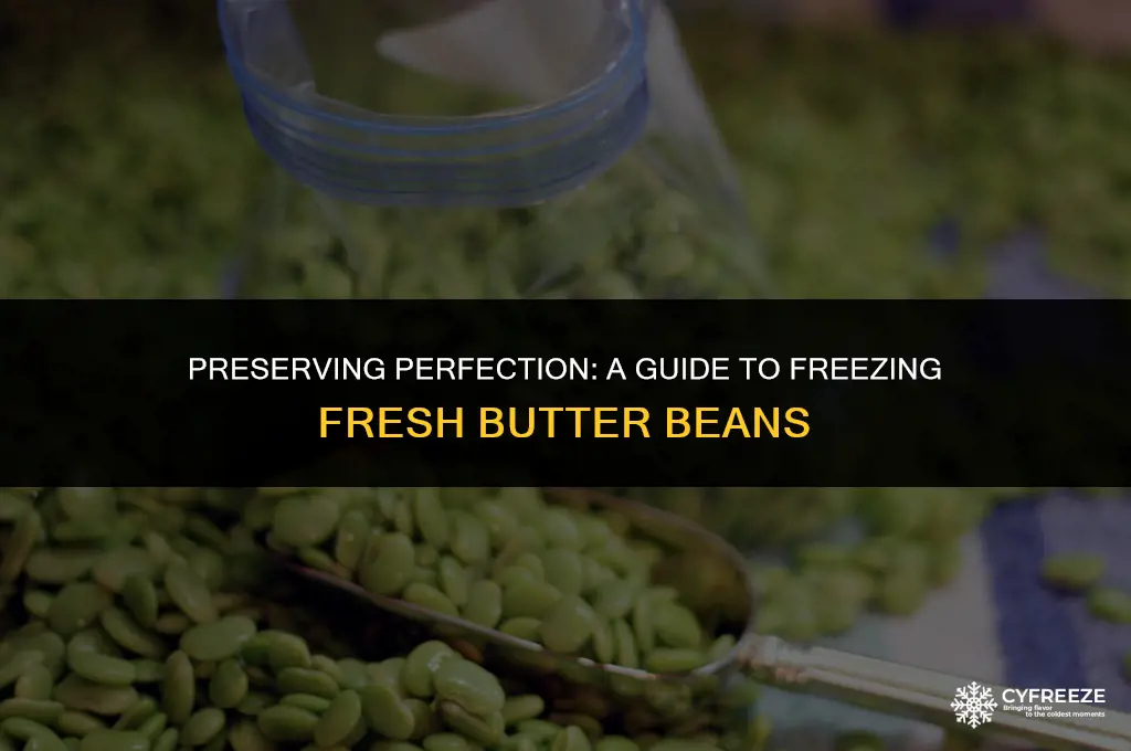 how to freeze fresh butter beans