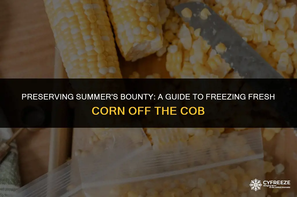 how to freeze fresh corn off cob