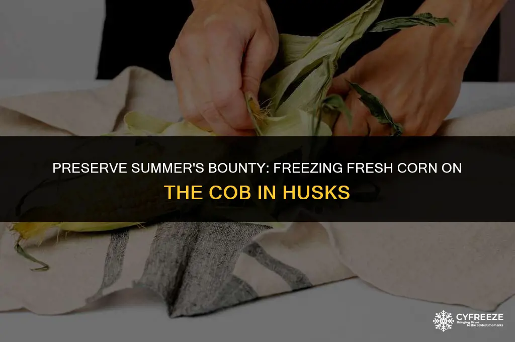 how to freeze fresh corn on the cob in husk